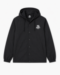 Black jacket with a hood and 'We The Best Golf' text on a white background